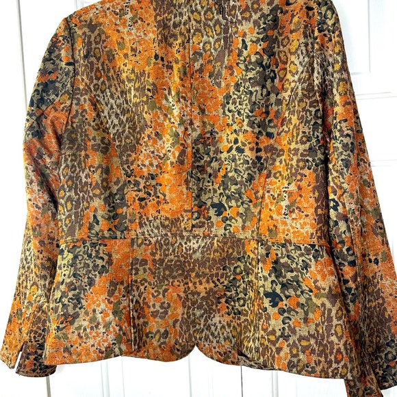 Coldwater creek floral one button blazer size 12 - Picture 8 of 9